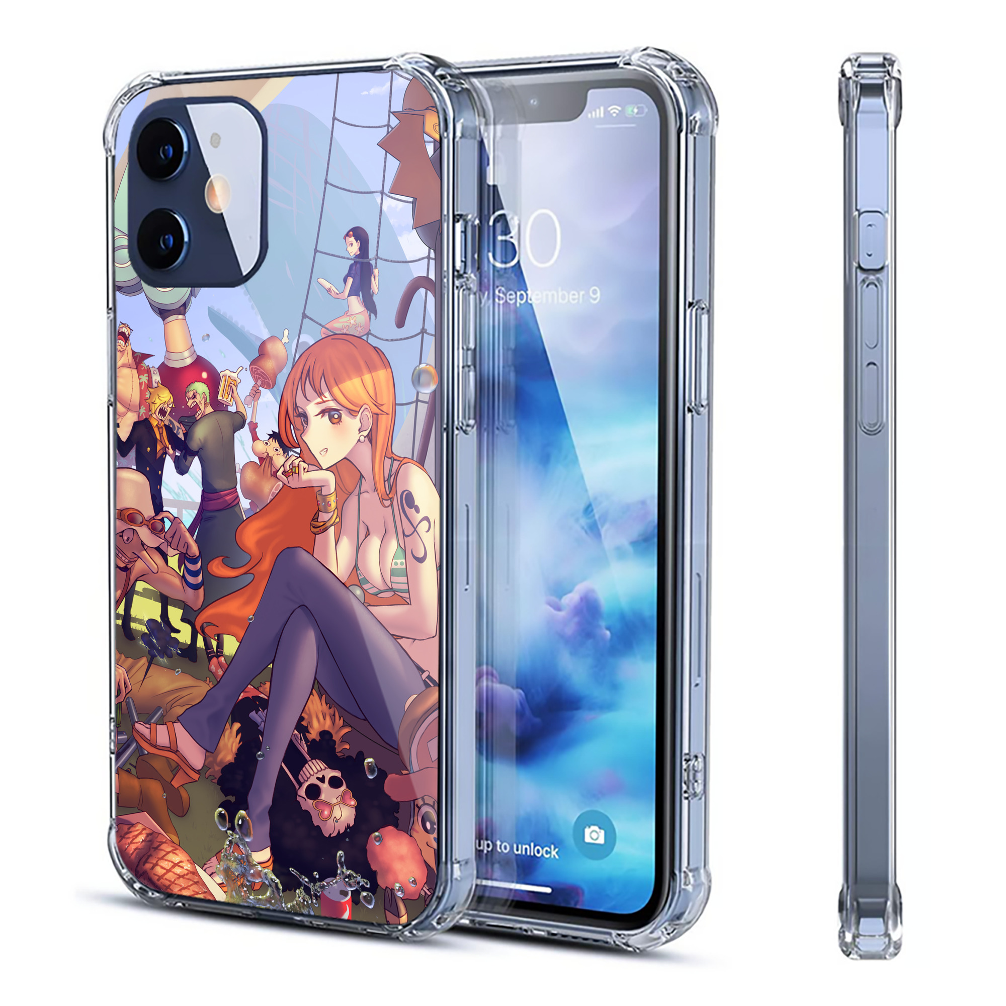 （画像用） ワンピース ONE PIECE 【iPhone 12シリーズ対応】透明スマホケース（クリアソフトケース）